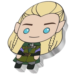 Niue: The Lord of the Rings - Legolas Chibi Coin kolorowany 1 uncja Srebra 2021 Proof