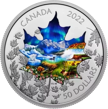 Canada: Canadian Collage kolorowany 3 uncje Srebra 2022 Proof
