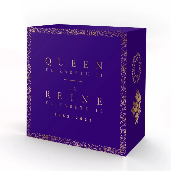 Canada: Queen Elizabeth II's Royal Cypher $20 Srebro 2022 Black Rhodium Matte Proof