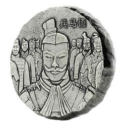 Fiji: Terracotta Warriors 5 uncji Srebra 2018 Antique Coin 
