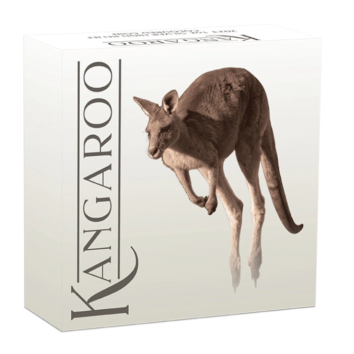 Australijski Kangur kolorowany 1 uncja Srebra 2023 Proof High Relief