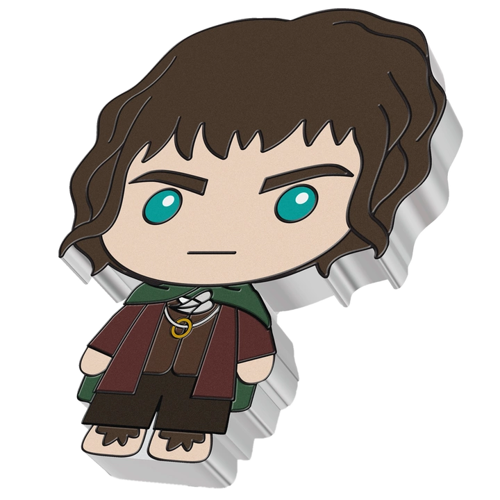 Niue: The Lord of the Rings - Frodo Chibi Coin kolorowany 1 uncja Srebra 2021 Proof
