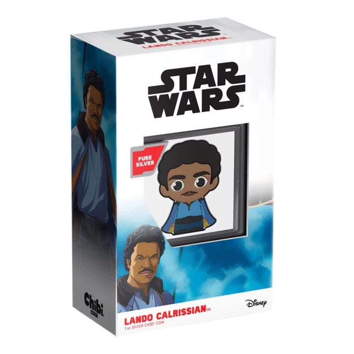 Niue: Star Wars Lando Calrissian Chibi Coin kolorowany 1 uncja Srebra 2023 Proof