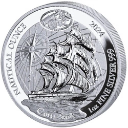 Rwanda: Nautical Ounce - Cutty Sark 1 uncja Srebra 2024 Proof