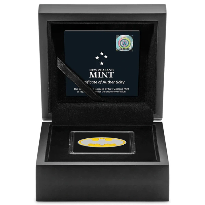 Niue: DC Comics - Batman 'Logo' kolorowany 1 uncja Srebra 2021 Proof