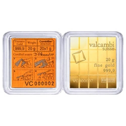 Sztabka Valcambi 20 x 1 gram Złota CombiBar
