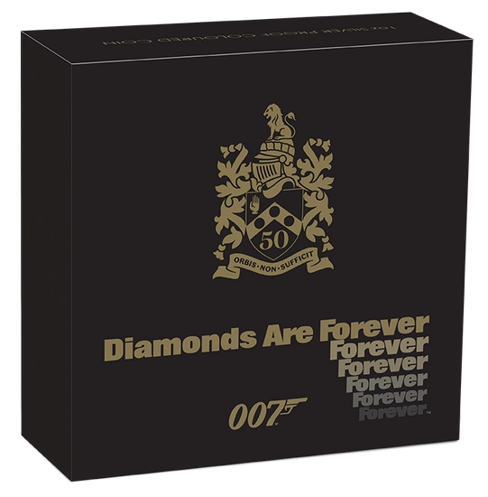 Tuvalu: Diamonds Are Forever kolorowany 50. rocznica filmu 1 uncja Srebra 2021 Proof