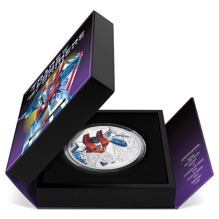 Niue: Transformers - Starscream kolorowany 1 uncja Srebra 2023 Proof