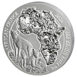 Rwanda: African Ounce - Spotted Hyena 1 uncja Srebra 2026