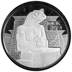 Czad: Egyptian Relic - Kek Frog God 1 uncja Srebra 2022 Proollike