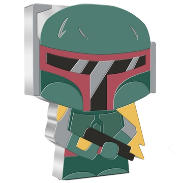 Niue: Star Wars - Boba Fett Chibi Coin kolorowany 1 uncja Srebra 2020 Proof