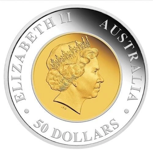 Orzeł Australijski 1/2 uncji srebra i 1/2 uncji złota Proof (bi-metal) 2016