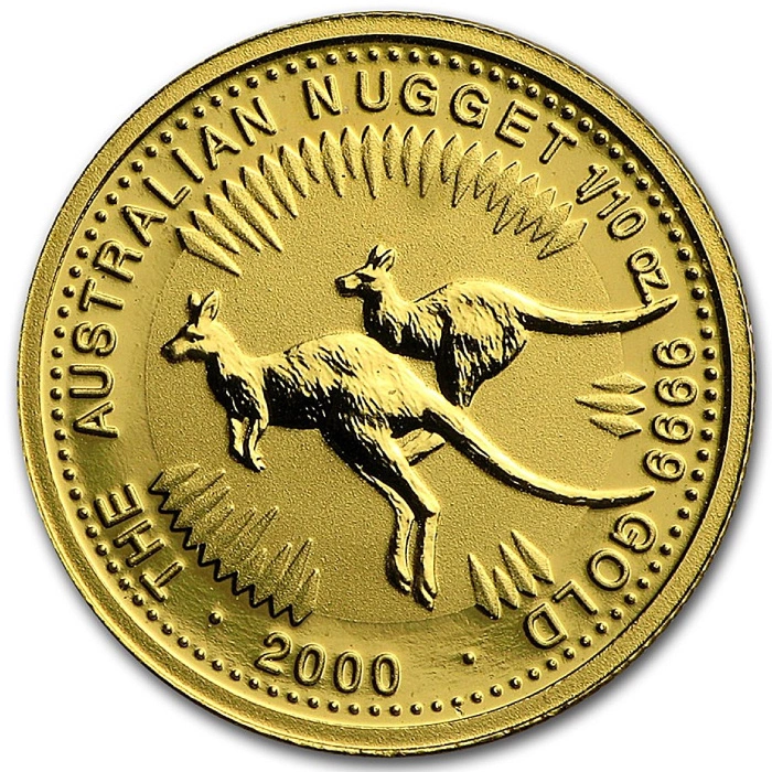 Australijski Kangur - Samorodek 1/10 uncji Złota 2000