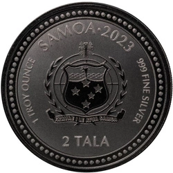 Samoa: The Teacher 1 uncja Srebra 2023 Black Rhodium Proof