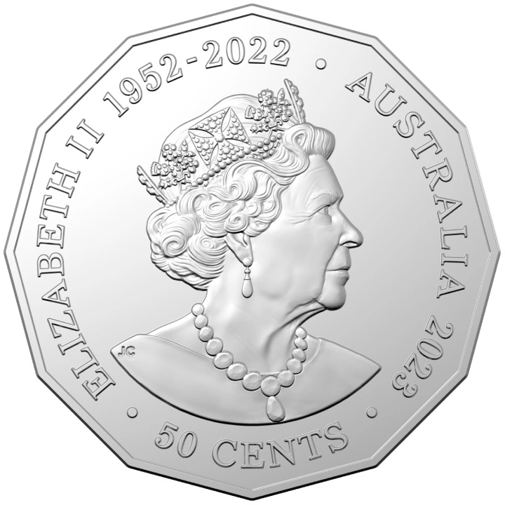 Christmas Decoration - Festive Floral kolorowany 50c Miedzionikiel 2023