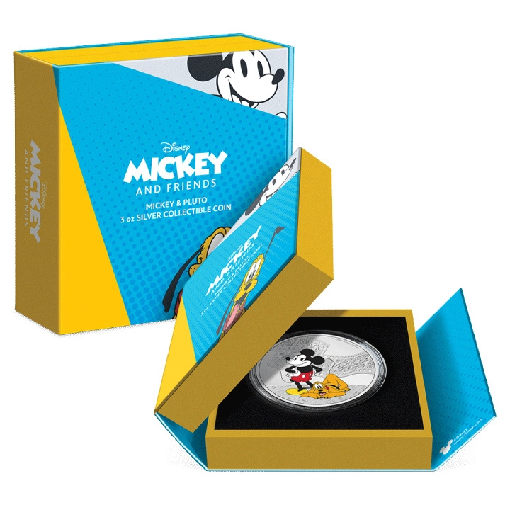 Niue: Disney Mickey & Friends - Pluto kolorowany 1 uncja Srebra 2023 Proof