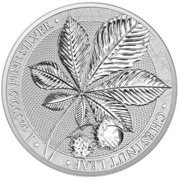 Chestnut Leaf 1 uncja Srebra 2021 (bez certyfikatu)