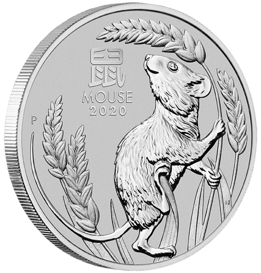 Lunar III: Rok Myszy 1 uncja Platyny 2020