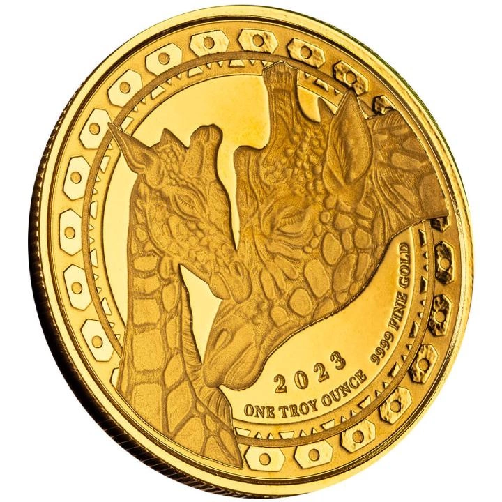 Equatorial Guinea: Giraffe 1 uncja Złota 2023 Proof