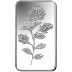 50 gramów Sztabka Srebra Pamp Suisse Róża