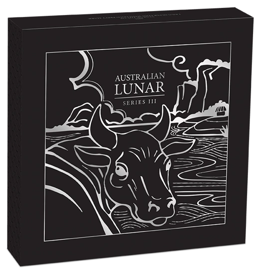 Lunar III: Rok Bawoła 1000 gramów Srebra 2021 Gold Privy Mark