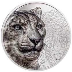 Mongolia: Snow Leopard 3 uncje Srebra 2024 Proof Ultra High Relief