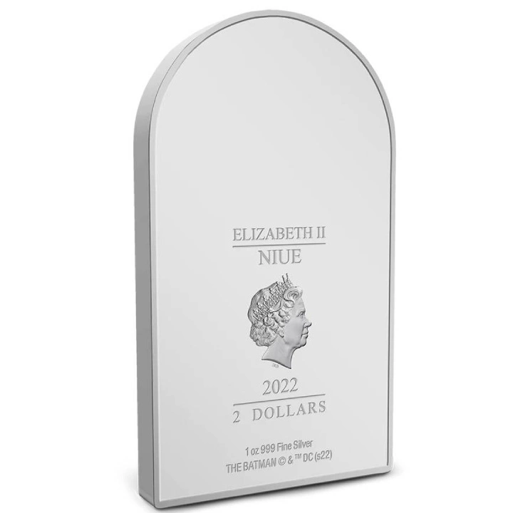 Niue: The Batman - Batmobile kolorowany 1 uncja Srebra 2022 Proof