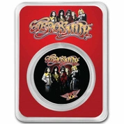 Niue: Aerosmith 'Band' 50. rocznica kolorowany 1 uncja Srebra 2023 Slab