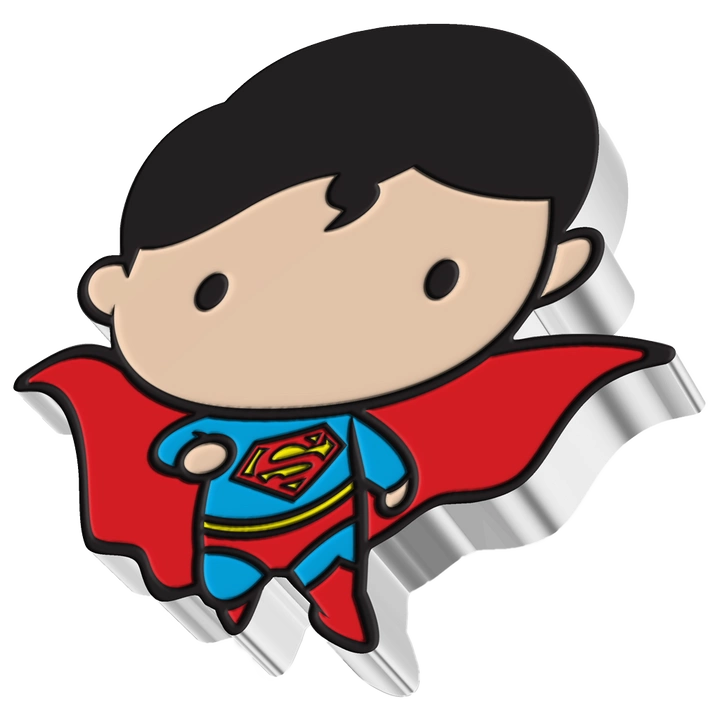Niue: DC Comics - Superman Flying Chibi Coin kolorowany 1 uncja Srebra 2021 Proof