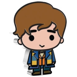 Niue: Fantastic Beasts - Newt Scamander Chibi Coin kolorowany 1 uncja Srebra 2021 Proof