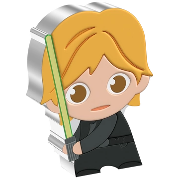 Niue: Star Wars - Luke Skywalker Chibi Coin kolorowany 1 uncja Srebra 2023 Proof