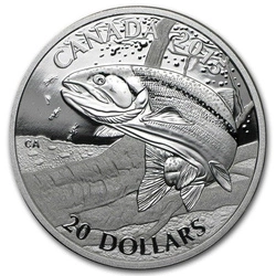 North American Sportfish: Pstrąg tęczowy 1 uncja srebra 2015 Proof