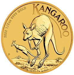 Australijski Kangur 1/2 uncji Złota 2022