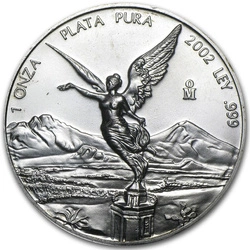 Mexican Libertad 1 uncja Srebra 2002