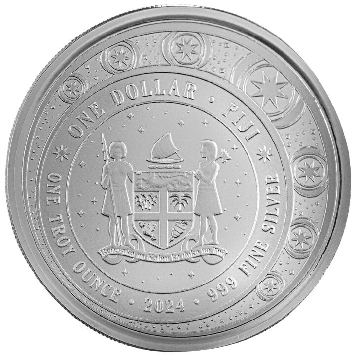 Fiji: Unicorn "Blossom" kolorowany 1 uncja Srebra 2024