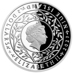 Niue: Crystal Coin - Tree of Life "Rainbow" $2 Srebro 2021 Proof (Expo)
