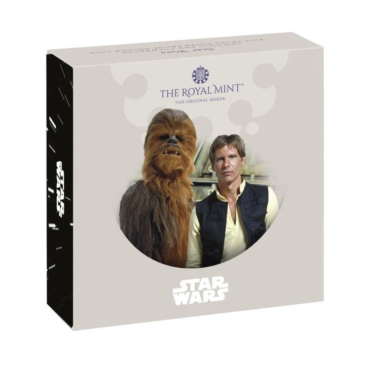Star Wars: Han Solo and Chewbacca kolorowany 50p Srebro 2023 Proof