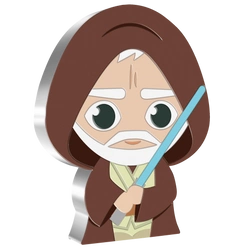 Niue: Star Wars - Obi-Wan Kenobi Chibi Coin kolorowany 1 uncja Srebra 2021 Proof
