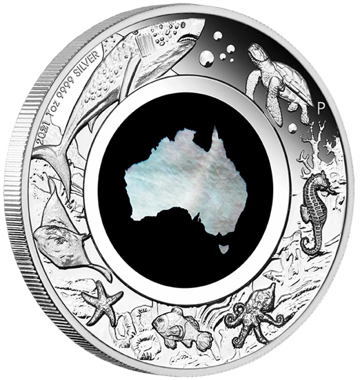 Great Southern Land 1 uncja Srebra 2021 Proof (Moneta z masą perłową)