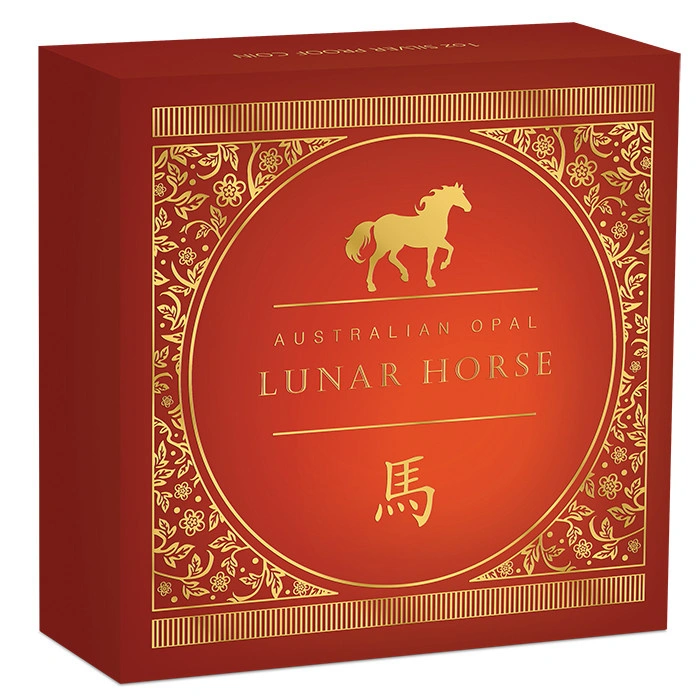 Perth Mint: Lunar III - Rok Konia 1 uncja Srebra 2026 Proof Opal