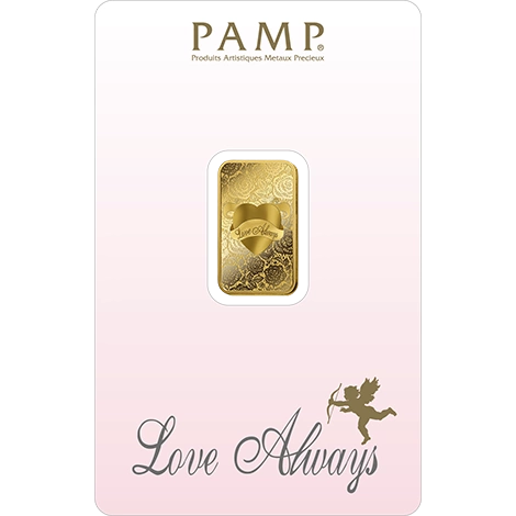 5 gramów Sztabka Złota Pamp Love Always