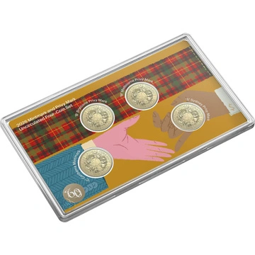 Zestaw 4 monet: 60th Anniversary of Decimal Currency Brąz Aluminiowy 2026 Mintmark & Privy Mark