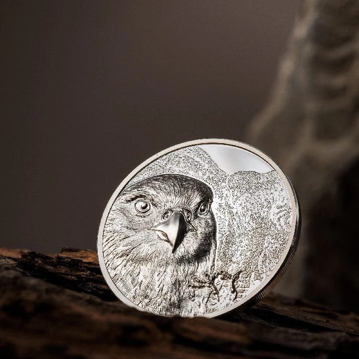 Mongolia: Mongolian Falcon 1 uncja Srebra 2023 Proof Ultra High Relief