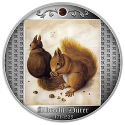 Cameroon: Albrecht Dürer - Wiewiórki kolorowane Srebro 2021 Proof