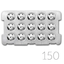 Chińska Panda 30 gramów Srebra 2018, PAKIET 150 SZTUK