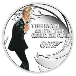 Tuvalu: The Man with the Golden Gun kolorowany 1/2 uncji Srebra 2021 Proof