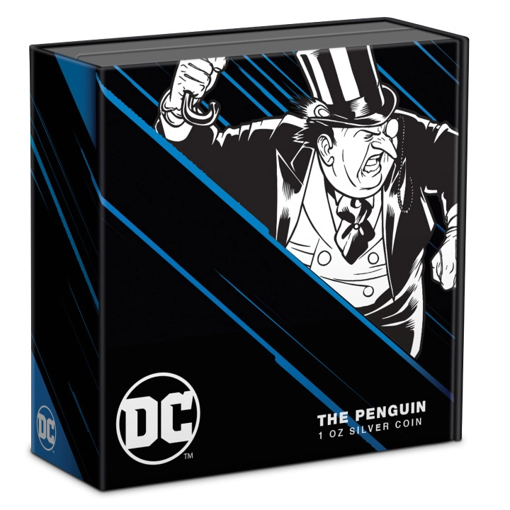 Niue: DC Villains - The Penguin kolorowany 1 uncja Srebra 2023 Proof