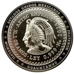 Niue: Aztec Emperor Cuauhtémoc Tribute 1 uncja Srebra 2025