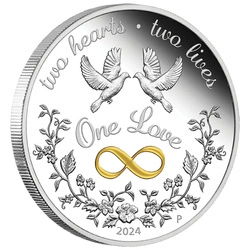 One Love kolorowany 1 uncja Srebra 2024 Proof
