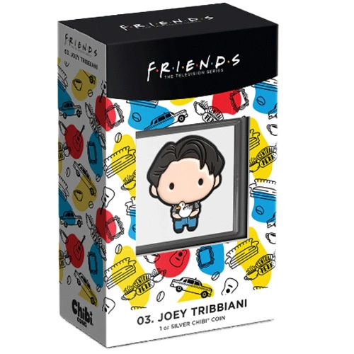 Niue: Friends - Joey Chibi Coin kolorowany 1 uncja Srebra 2022 Proof